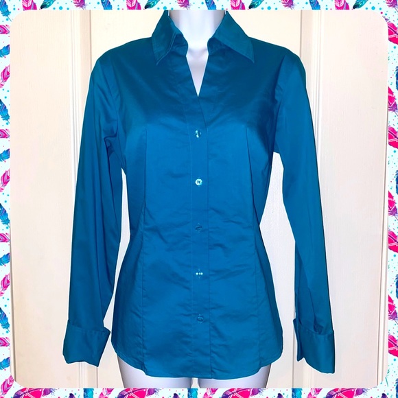 Worthington Teal Button Down Shirt - Picture 1 of 6